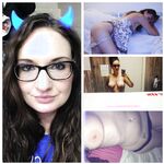 Sexy slut nurse in scrubs showing tits, ass, and pussy