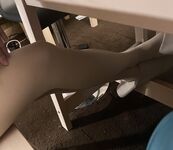 horny Chinese Girl April seducing nylon feet