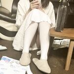 horny Chinese Girl April seducing nylon feet