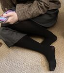 horny Chinese Girl April seducing nylon feet