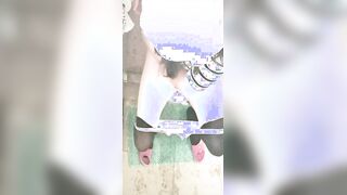 Vintage 2000s voyeur video from a Japanese gas station toilet - part 1