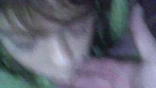 Daughter suck out his cum and swallows