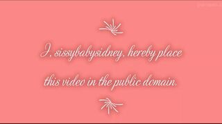 sissybabysidney sticks things inside himself