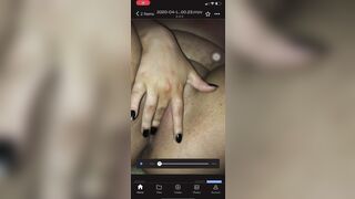 Bbq plays with her pussy