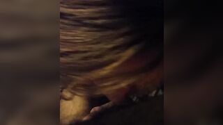 Nasty slut licks daddy up