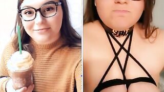 Horny bitch fucking herself