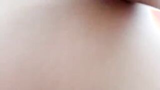 Asian wife riding my cock close up