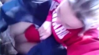 2 girls pissing in public selfie