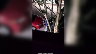 street fucking and pissing with a giant cock