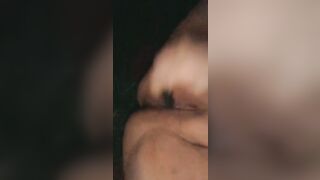 Horny bitch fucking herself