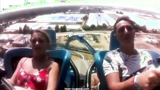 amazing tits on the roller coaster