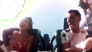 amazing tits on the roller coaster