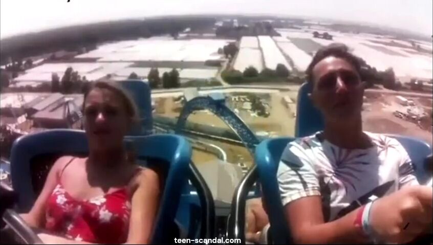 amazing tits on the roller coaster