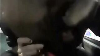 Hotel employee sucking off guest