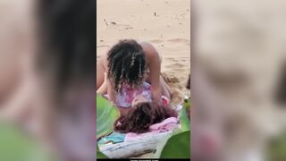 2 girls caught on the beach