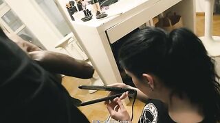Makeup artist offered a dick