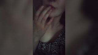 Deimante tasting her pussy