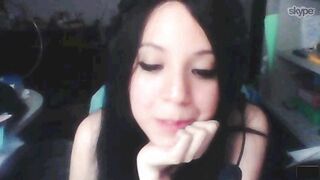 Mexican teen fucking herself on cam