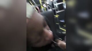 cumshot on the subway