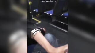 cumshot on the subway