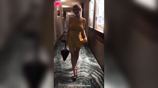 business woman in the hotel