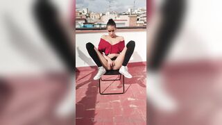 Hari De Lopo | Yourprincessmia Barcelona Rooftop public pussy play
