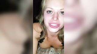 Slut eats cum from BFFs pussy