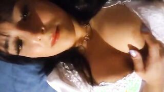 Latina Slut Ex FWB Playing with her pussy & tits & cumming