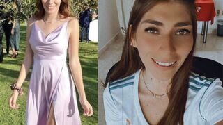 Whore gives blowjob while using dildo