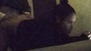 She was chatting with her boyfriend lol