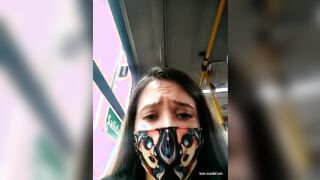 Squirting Pussy Juice all Over Public Bus