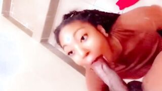 Truck Stop Blowjob - She Takes My Big Cock in the Bathroom