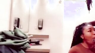 Truck Stop Blowjob - She Takes My Big Cock in the Bathroom