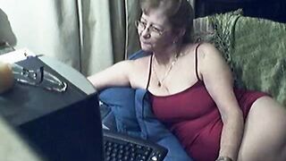 Granny with Glasses on Webcam 12