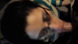 Sexy MILF in Glasses Sucks and Fucks - Amateur Brunette Blowjob