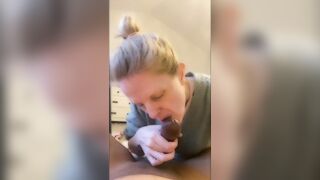 Blonde Escort Strokes cock Until It Explodes