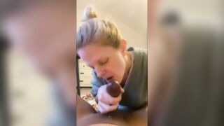 Blonde Escort Strokes cock Until It Explodes