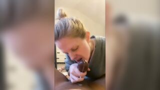 Blonde Escort Strokes cock Until It Explodes