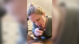 Blonde Escort Strokes cock Until It Explodes