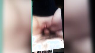 Slow-mo long stroking loose shaved pussy