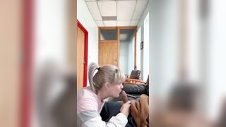 Office-slut-sucks-bosses-cock